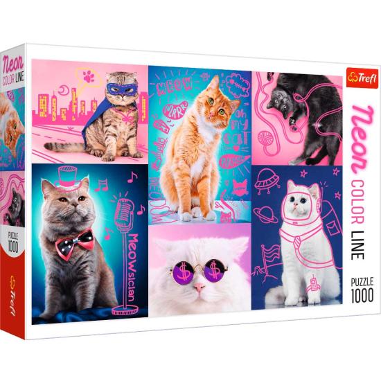 Puzzle Trefl Neon Super Cats 1000 pièces