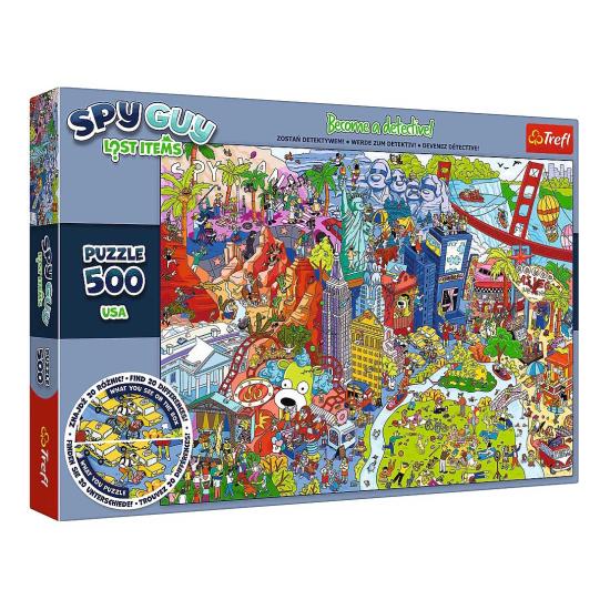 Puzzle Trefl Objets Perdus : États-Unis de 500 pièces