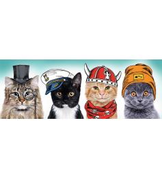 Puzzle Trefl Panorama Cats Team Fluffy 500 pcs