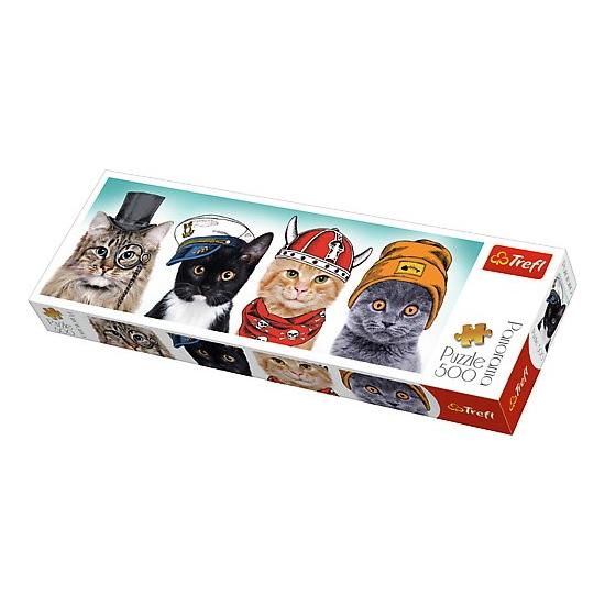 Puzzle Trefl Panorama Cats Team Fluffy 500 pcs Puzzle Trefl Panorama Cats Team Fluffy 500 pcs