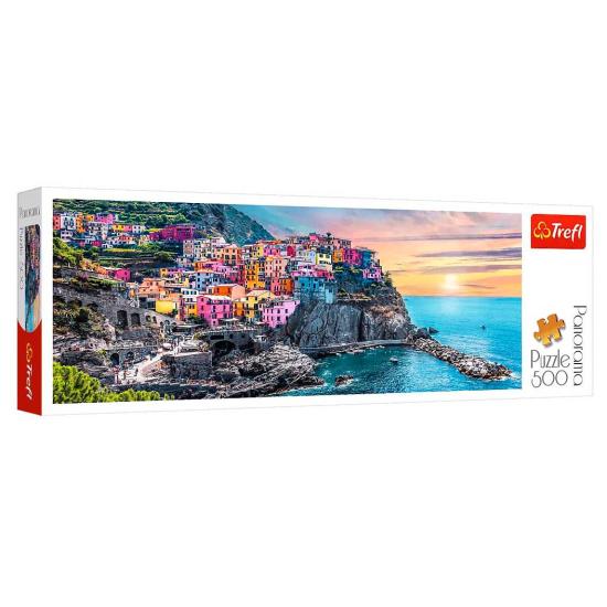 Puzzle Trefl Panorama Vernazza au coucher du soleil 500 P