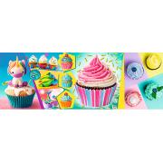 Trefl Puzzle Panoramique Cupcakes Colorés 1000 Pièces