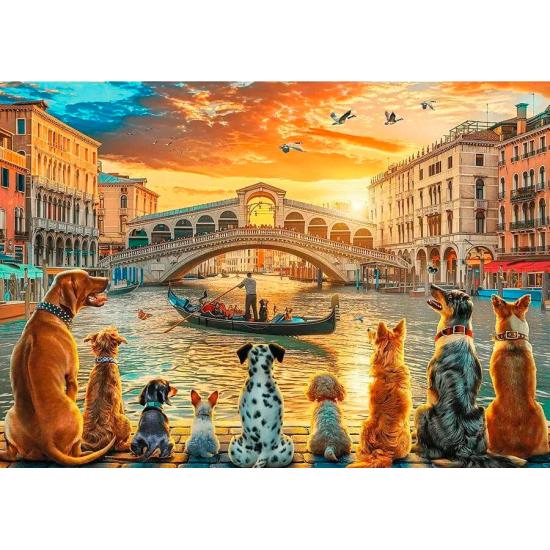 Puzzle Trefl Chiens À Venise 1000 pièces