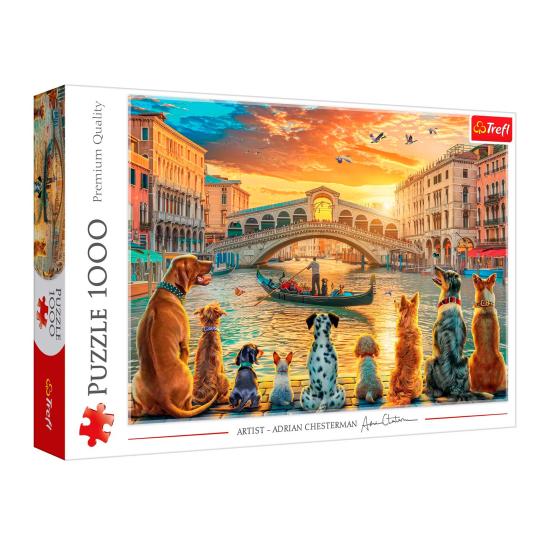 Puzzle Trefl Chiens À Venise 1000 pièces