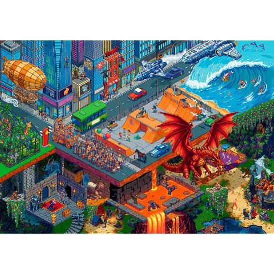 Puzzle Trefl Pixel City 1000 pièces