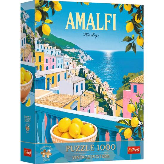 Puzzle Trefl Vintage Poster: Amalfi, Italie 1000 pièces