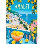 Puzzle Trefl Vintage Poster: Amalfi, Italie 1000 pièces