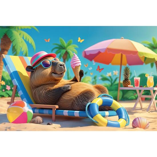 Puzzle Trefl Détente Style Capybara XXL 100 pièces