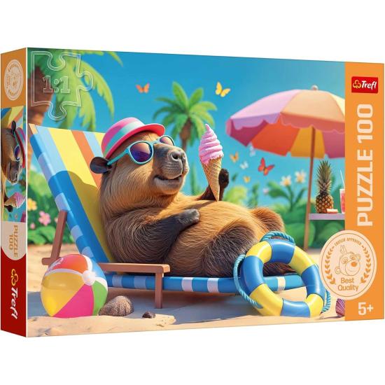Puzzle Trefl Détente Style Capybara XXL 100 pièces