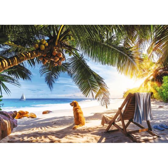 Puzzle Trefl Détente Sur La Plage, Seychelles 1000 pièces