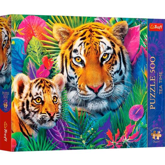 Puzzle Trefl Tigres Dans La Jungle 500 pièces
