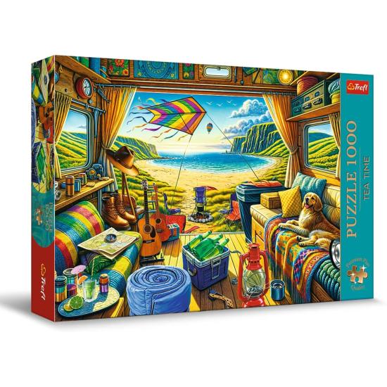 Puzzle Trefl Voyager avec un camping-car 1000 pièces