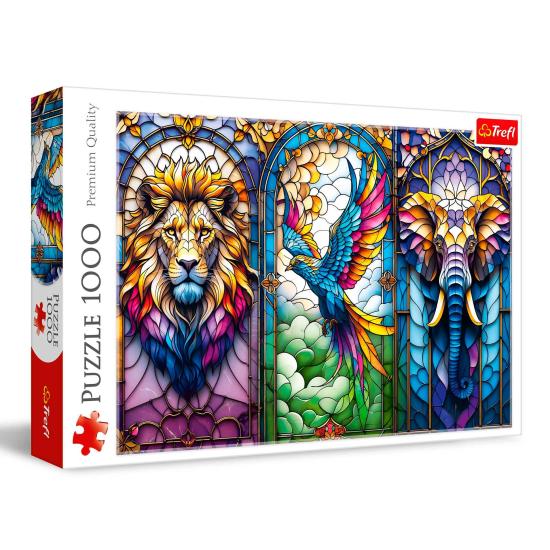 Puzzle Trefl Vitraux, Animaux sauvages 1000 pièces
