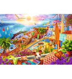 Puzzle Trefl Visite à Santorin 1000 pièces