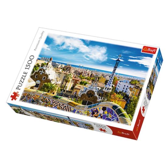 Puzzle Trefl Vue de Barcelone depuis le Park Güel 1500 pièces Puzzle Trefl Vue de Barcelone depuis le Park Güel 1500 pièces
