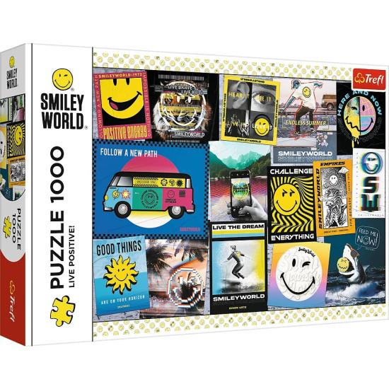 Puzzle Trefl Live Positively, Smiley 1000 pièces Puzzle Trefl Live Positively, Smiley 1000 pièces