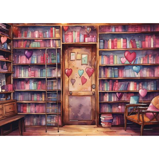 Puzzle Yazz Bibliothèque Romantique de 1000 pièces