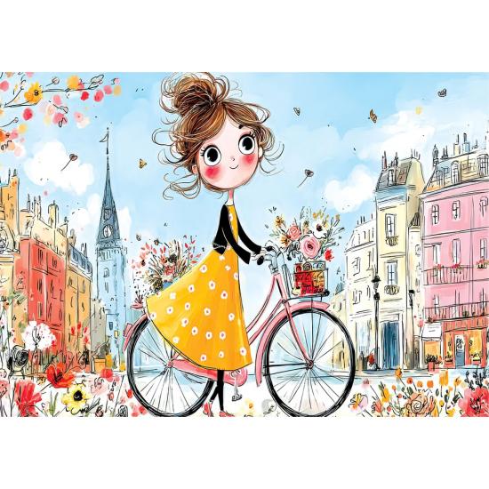 Puzzle Yazz Fille Joyeuse 1000 pièces