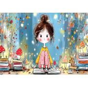 Puzzle Yazz Fille Et Livres 1000 pièces