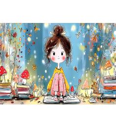 Puzzle Yazz Fille Et Livres 1000 pièces