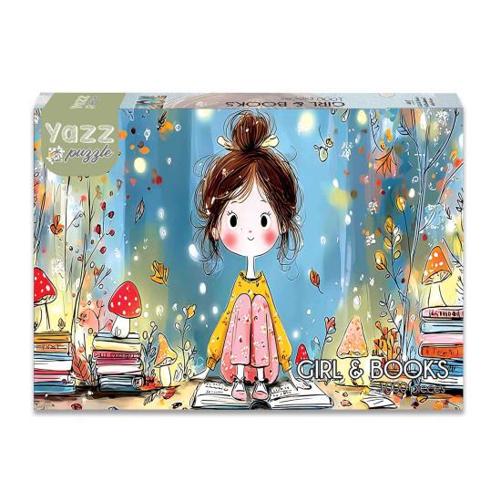 Puzzle Yazz Fille Et Livres 1000 pièces