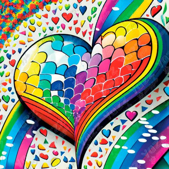 Puzzle Yazz Coeur en Mosaïque de 1023 pièces