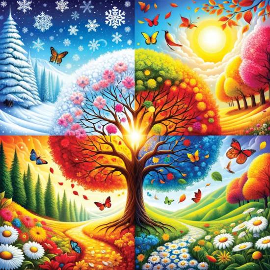 Puzzle Yazz Quatre Saisons 1023 pièces