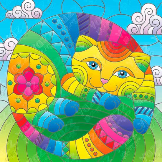 Puzzle Yazz Chat dans le Cercle de 1023 pièces Puzzle Yazz Chat dans le Cercle de 1023 pièces