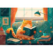 Puzzle Yazz Chat et Livres de 1000 pièces