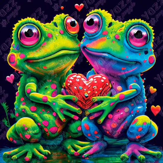 Puzzle Yazz Grenouilles Amoureuses de 1023 pièces