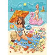 Puzzle Yazz Temps À La Plage 1000 pièces