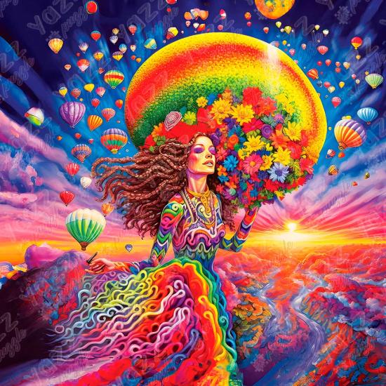 Puzzle Yazz Voler avec des Fleurs de 1023 pièces Puzzle Yazz Voler avec des Fleurs de 1023 pièces